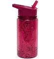 Petit Monkey Drikkedunk m. Sugerør - 300 ml - Rød m. Glimmer
