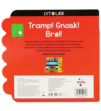 Alvilda Bog m. Lyd - Lyt og Lær - Brøl Med Dinosaurerne - Dansk