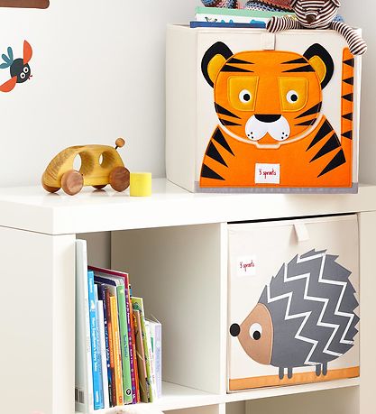 3 Sprouts Opbevaringskasse - 33x33x33 - Tiger
