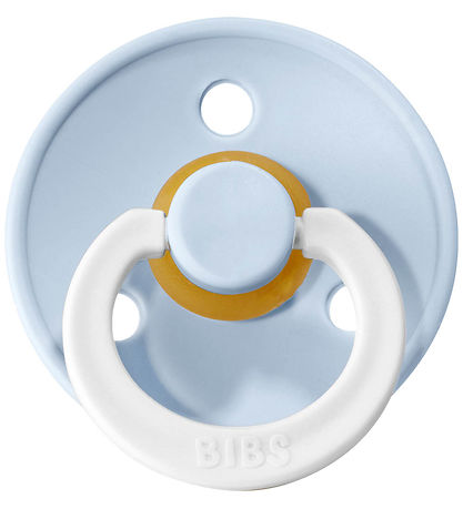 BIBS Colour Natsutter - Str. 2 - 2-pak - Rund - Iron/Baby Blue