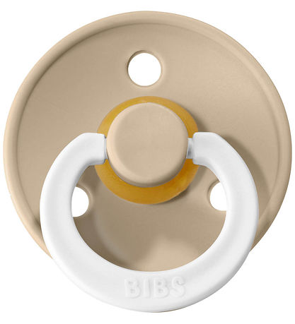 BIBS Colour Natsutter - Str. 1 - 2-pak - Rund - Vanilla/Dark Oak