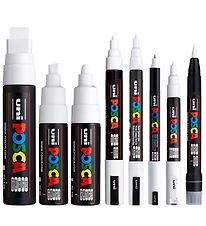 Posca Tuscher - 8 Spidsstørrelser - Hvid