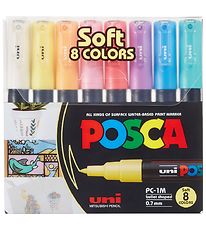 Posca Tuscher - PC-1M - 8 stk. - Afdæmpede Farver