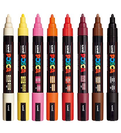 Posca Tuscher - PC-5M - 8 stk. - Varme Farver