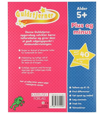 Karrusel Forlag Aktivitetsbog - Guldstjerner - Plus Og Minus - D