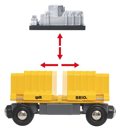 BRIO World Godstog m. 3 Vogne - Multifarvet 33982