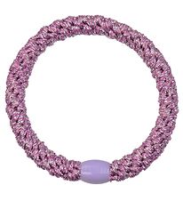 Kknekki Hårelastik - Pink/Sølv Glimmer