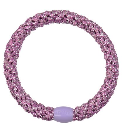 Kknekki Hårelastik - Pink/Sølv Glimmer