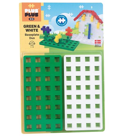 Plus-Plus Big - Baseplate Duo - Grøn/Hvid