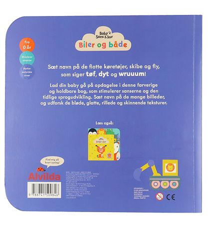 Alvilda Babybog - Sans & Lær - Biler og Både - Dansk