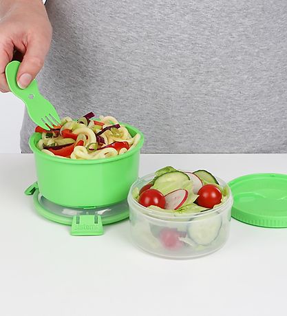 Sistema Madkasse m. Bestik - Lunch Stack - 965 ml - Blå