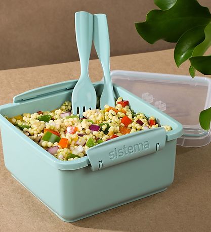 Sistema Madkasse m. Bestik - Lunch Plus Renew - 1,2 l - Mint