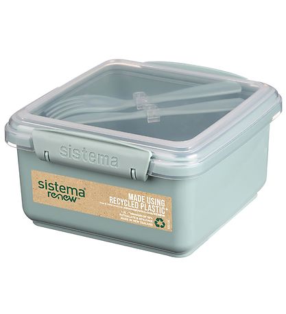 Sistema Madkasse m. Bestik - Lunch Plus Renew - 1,2 l - Mint