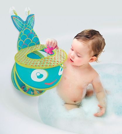 Ludi Opbevaringsnet Til Badet - Ø31 cm - Blå/Grøn