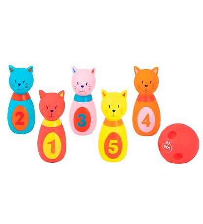 Ludi Bowlingsæt - Katte - 6 Dele