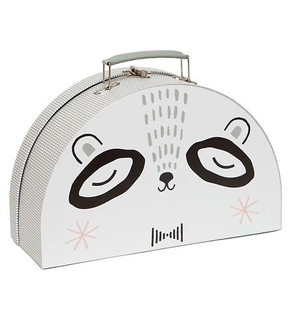 Petit Monkey Kuffertsæt - 3 stk. - 28/24/20 cm - Panda og Regnbu