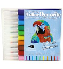 Artline Tuschpennor - Decorit - 10 st. - Karneval