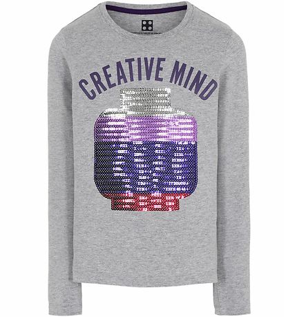 LEGO® Wear Bluse - Gråmeleret m. Pailletter