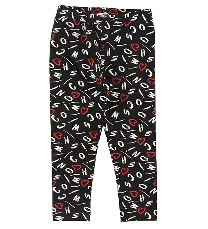 Moschino Sæt - T-shirt/Leggings - Hvid/Sort m. Print