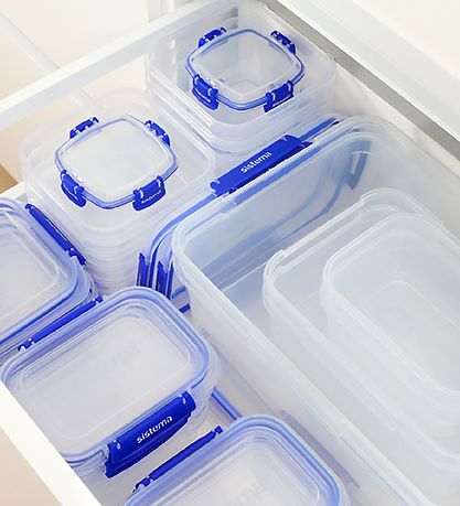 Sistema Madkasse - Square Klip it Plus - 3-pak - 1,15L - Blå