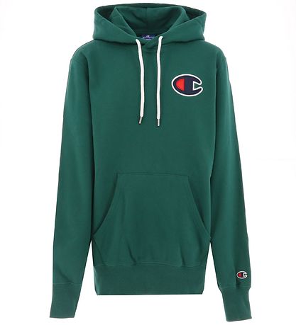 Champion Fashion Hættetrøje - Mørkegrøn m. Logo