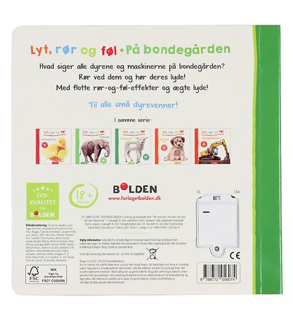 Forlaget Bolden Bog m. Lyd - Lyt, Rør og Føl: På Bondegården - D