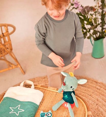 Lilliputiens Bamse m. Sovepose - 25x22 cm - Bed Time Ritual Joe