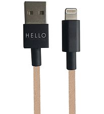 Design Letters Opladerkabel - iPhone - USB-A/Lightning - Beige