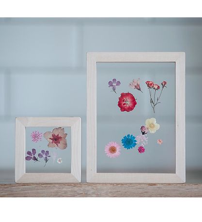 MaMaMeMo Trærammer - 2-pak - Pressede Blomster - Træ