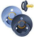 BIBS Colour Schnuller - Gr. 1 - 2er-Pack - Rund - Sky Blue/Steel