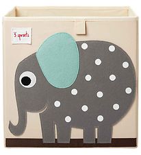 3 Sprouts Opbevaringskasse - 33x33x33 - Elefant