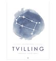 Citatplakat Poster - A3 - Constellation - Twin - Blue