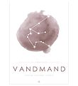 Citatplakat Poster - A3 - Constellation - Aquarius - Pink