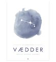 Citatplakat Poster - A3 - Constellation - Aries - Blue