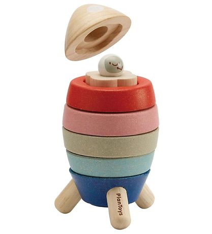 PlanToys Trælegetøj - Stableraket - 11 Dele