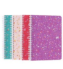 Oxford Notesbog - 1 bog - Floral - Kvadreret - A5 - Assorteret