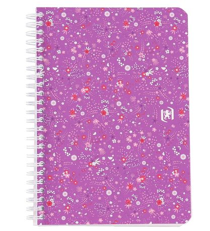 Oxford Notesbog - 1 bog - Floral - Kvadreret - A5 - Assorteret