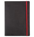 Oxford Notesbog - Soft Cover - Linieret - B5 - Sort/Rød