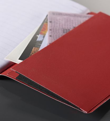 Oxford Notesbog - Soft Cover - Linieret - A5 - Sort/Rød