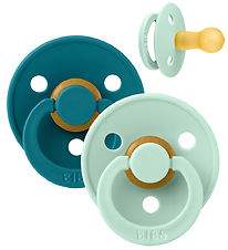 BIBS Colour Sutter - Str. 2 - 2-pak - Rund - Nordic Mint/Forest 