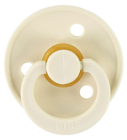 BIBS Colour Sutter - Str. 2 - 2-pak - Rund - Ivory/Blush