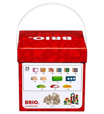 BRIO Byggeklodser m. Mønster - 25 Dele - Multifarvet 30112