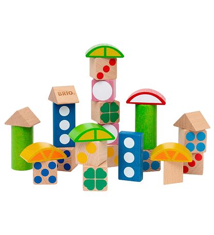 BRIO Byggeklodser m. Mønster - 25 Dele - Multifarvet 30112