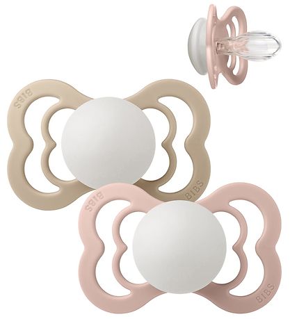 BIBS Supreme Natsutter - Str. 2 - 2-pak - Symmetrisk - Blush/V