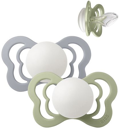 BIBS Couture Natsutter - Str. 2 - 2-pak - Anatomisk - Sage/Clou