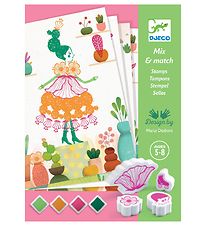 Djeco Stempelsæt - Mix & Match - Blomsterpiger
