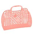 Sun Jellies Lille Foldekurv - Retro - 26x21x12 cm - Peach