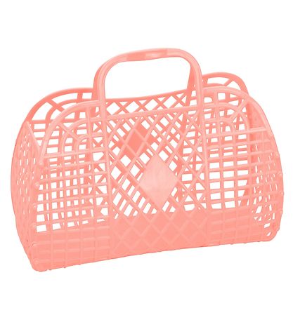 Sun Jellies Lille Foldekurv - Retro - 26x21x12 cm - Peach