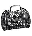 Sun Jellies Lille Foldekurv - Retro - 26x21x12 cm - Black
