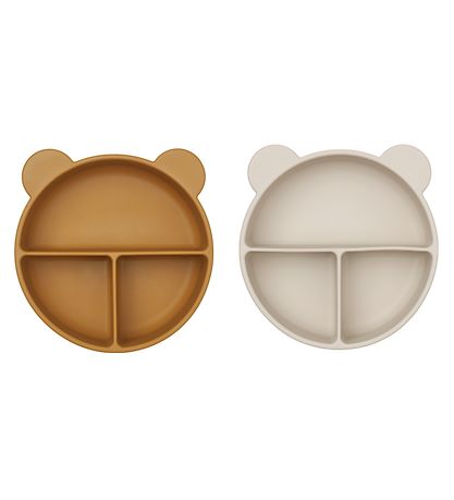 Liewood Rumdelt Skåle - 2-pak - Connie - Golden Caramel/Sandy Mi